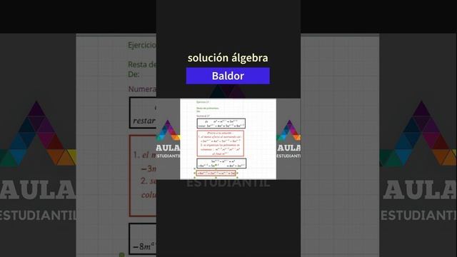 Solución álgebra de Baldor ejercicio 21 #excel #algebradebaldor #universidad #educacion #tutorial смотреть онлайн