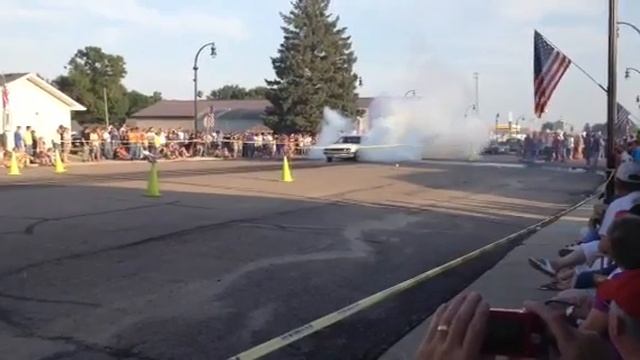7-13-12 1980 Turbo Mustang Coupe Larchwood, IA Burnouts #2