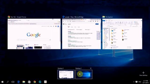 How to use multiple desktops in Windows 10 смотреть онлайн