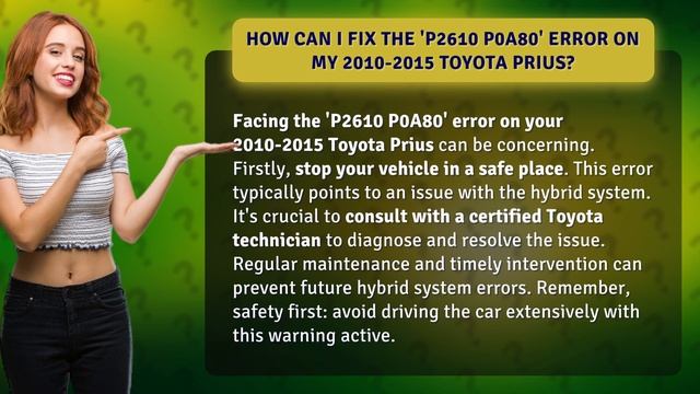 How Can I Fix the 'P2610 P0A80' Error on My 2010-2015 Toyota Prius? смотреть онлайн