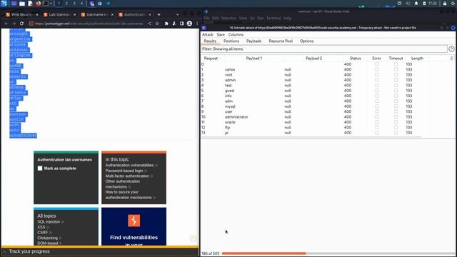 08. Lab 7 - Username enumeration via account lock смотреть онлайн