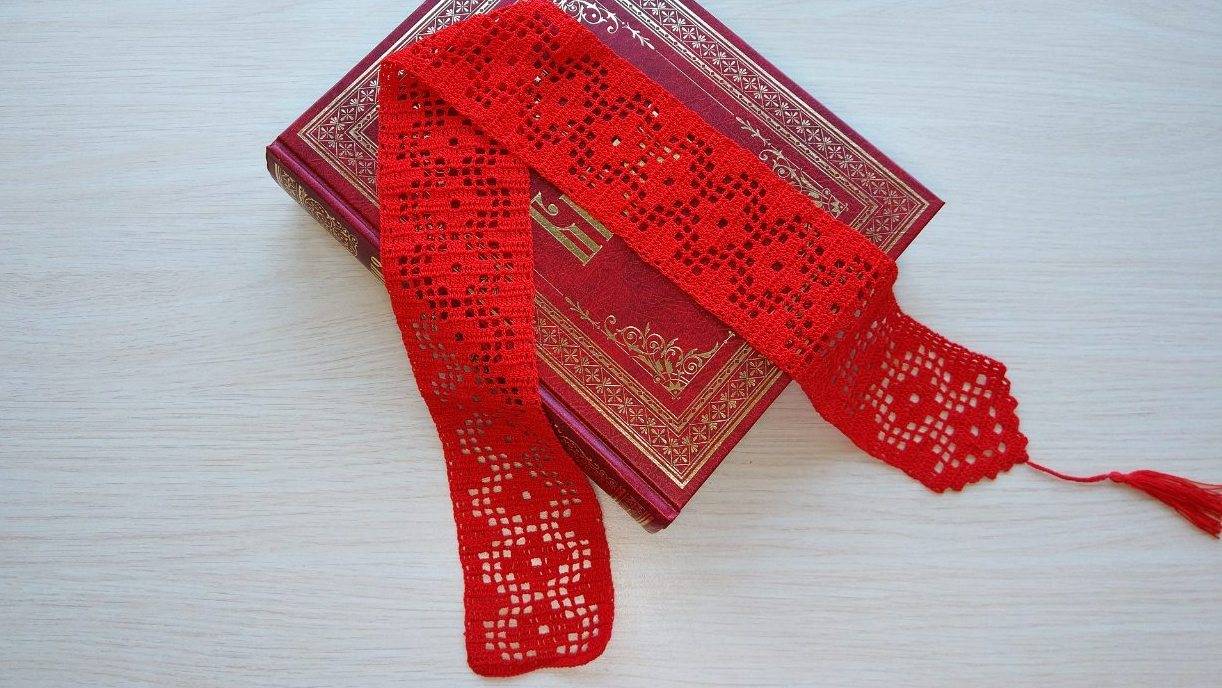 Закладка книги в технике филейного вязания смотреть онлайн