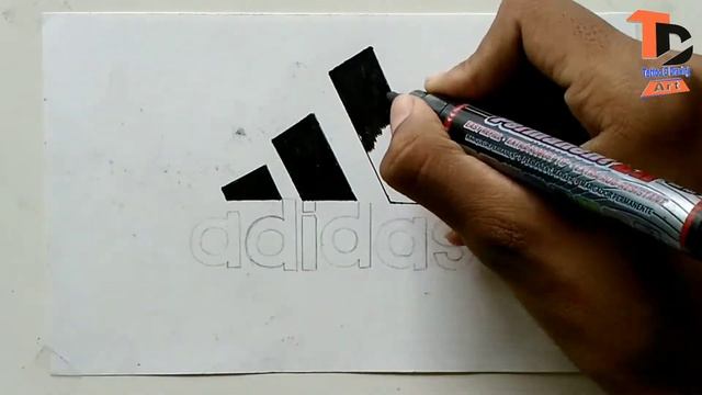 How to draw Adidas logo drawing смотреть онлайн