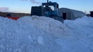 Бульдозерный отвал на Т150, ХТЗ-150К, БТЗ -150К, ОРТЗ в работе