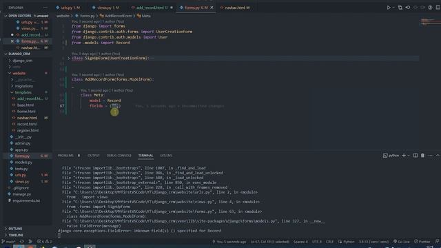 Django CRM Создание записи #9 смотреть онлайн