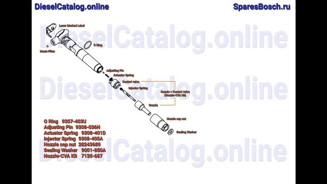28270450 Injector Common Rail DELPHI (JCB) смотреть онлайн
