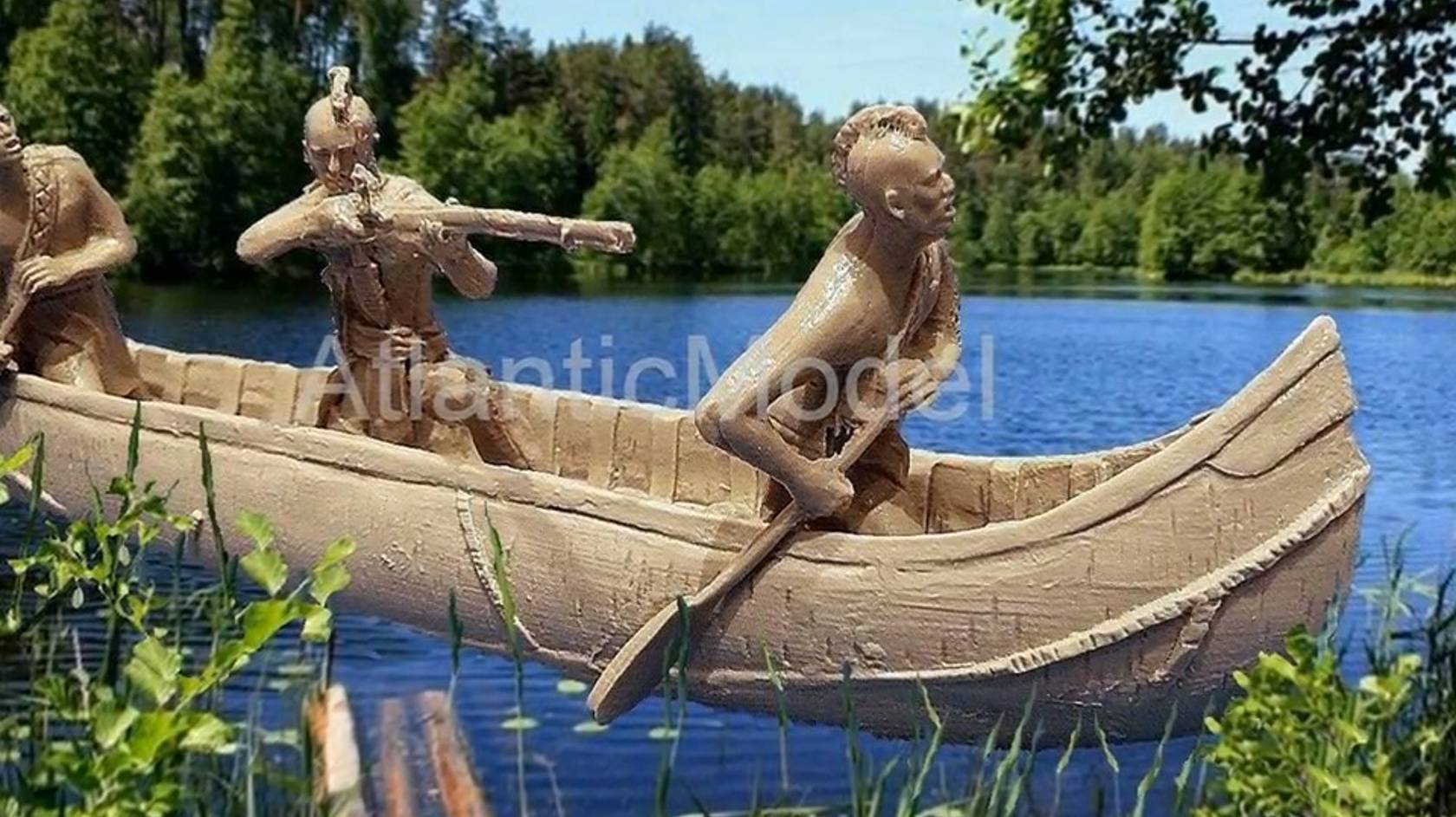 солдатики Barzso индейцы Могавки в каноэ 3 фигуры 2 позы смотреть онлайн