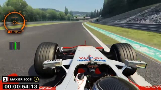 [1:48.05] F1 2008 Toyota FT108 Spa-Francorchamps Onboard Lap (Assetto Corsa) Amazing Sound!