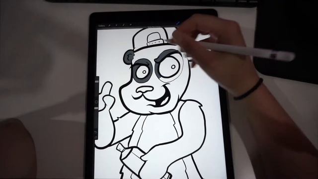 How to Draw a Panda Graffiti Style EASY on iPad Pro смотреть онлайн