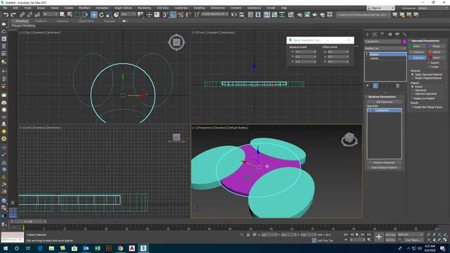 Boolean Operation in 3ds Max 2021 || Subtract, Merge, Union, Intersect, Attach and Insert. смотреть онлайн