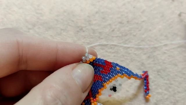 🐰 Подкова с зайками. Кирпичное плетение. Часть 4_4. (360p) смотреть онлайн