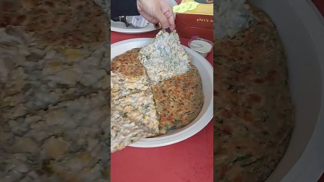 Palak Sweetcorn And Cheese Paratha | Loaded Parantha | Indian Food #shorts
