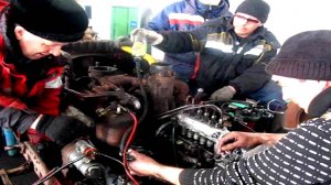 ТНВД ЯМЗ-236 вместо НД22.6   трактора Т-150. Часть 3. Установка тнвд на двигатель СМД.