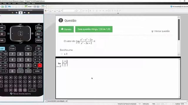 AVA U2 E2 EX2 Cálculo Diferencial e Integral смотреть онлайн