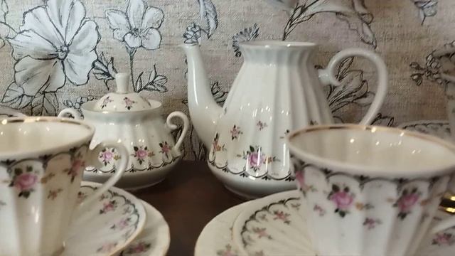 Винтажный чайный сервиз ЛФЗ🔥 смотреть онлайн