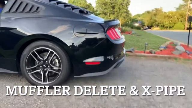 2020 Mustang gt muffler delete with x pipe смотреть онлайн