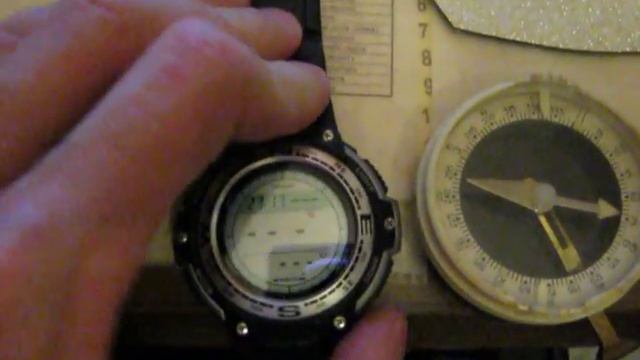 Проверка компаса на часах Casio SGW-100-1V смотреть онлайн