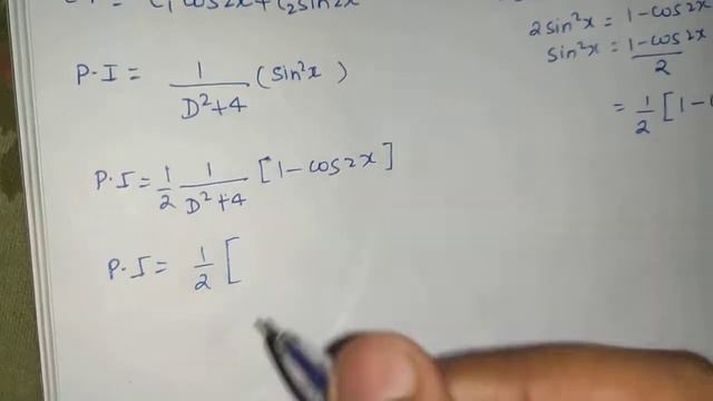 Solve: (D²+4)y= sin²x смотреть онлайн