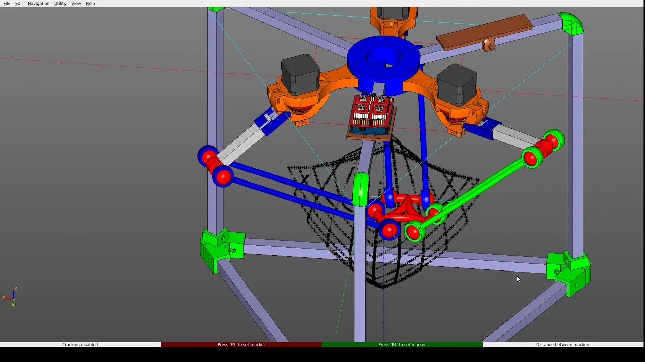 Дельта-робот в движении ZenCad delta robot смотреть онлайн
