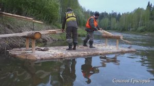 Плот без единого гвоздя  Сплав по реке Чусовая