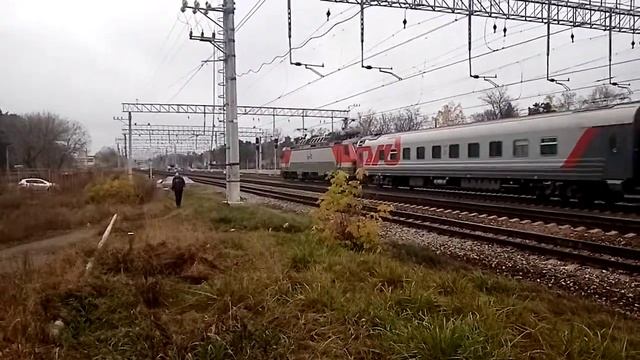 ЭЛЕКТРОВОЗ ЭП20 029 С СОСТАВОМ ДАЛЬНЕГО СЛЕДОВАНИЯ смотреть онлайн