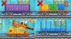 Городской транспорт и Поезда для детей / Мультики про машинки