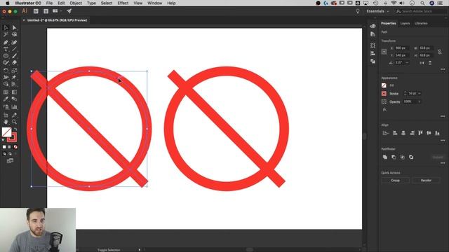 How to Draw the No Symbol | Illustrator CC Tutorial смотреть онлайн