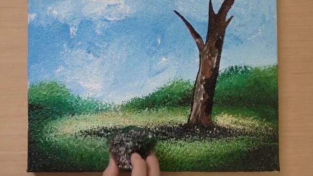 Iron scrub painting technique for beginners. техника рисования железным квадратом для начинающих смотреть онлайн