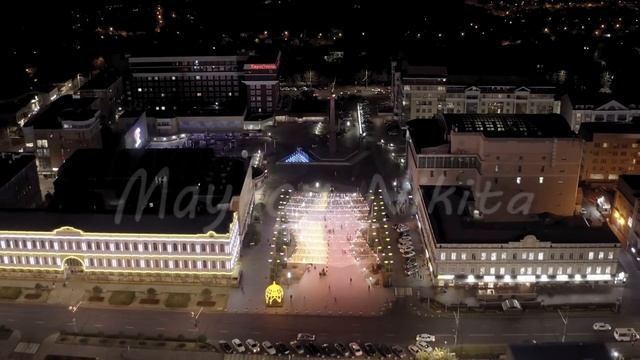 D-Log. Stavropol, Russia. Guardian Angel of the City of the Cross. Alexandrovskaya square. Night ti смотреть онлайн