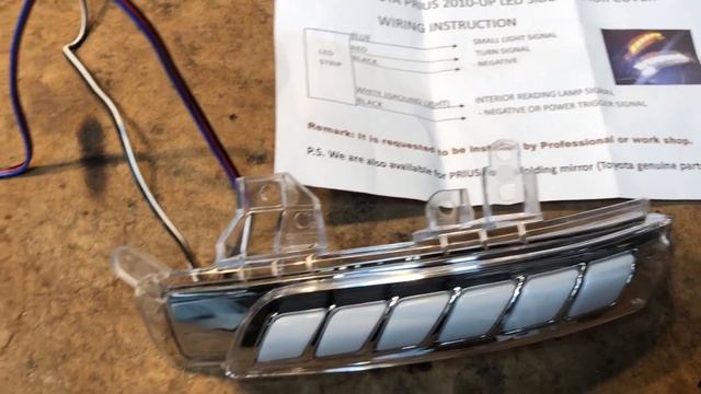 Top Sage Toyota Prius MIT Sequential LED side mirror Puddle Light/turn/marker light assembly смотреть онлайн