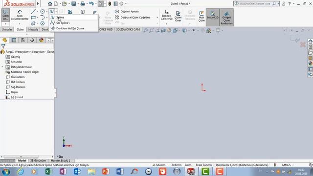 SOLIDWORKS-SPLİNE-ELİPSE смотреть онлайн