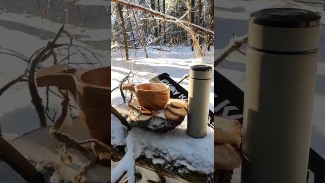Лесная прогулка. Чай из куксы на морозе особенно хорош. #kuksa