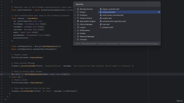 36. Explore Flutter Email Verification and Auto-Redirect with Firebase смотреть онлайн