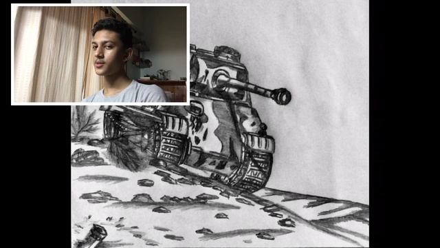I explain how l made a WW2 tank duel Hand drawn animation смотреть онлайн