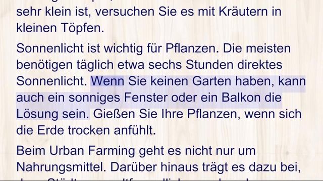 Deutsch - leicht - Einführung in die Grundlagen der städtischen Landwirtschaft смотреть онлайн