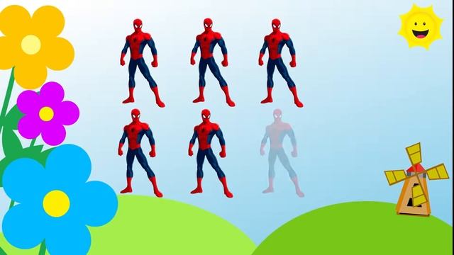 Учим цифры. Учимся считать от 1 до 10 с Спайдерменом. Развивающий мультфильм для детей. смотреть онлайн