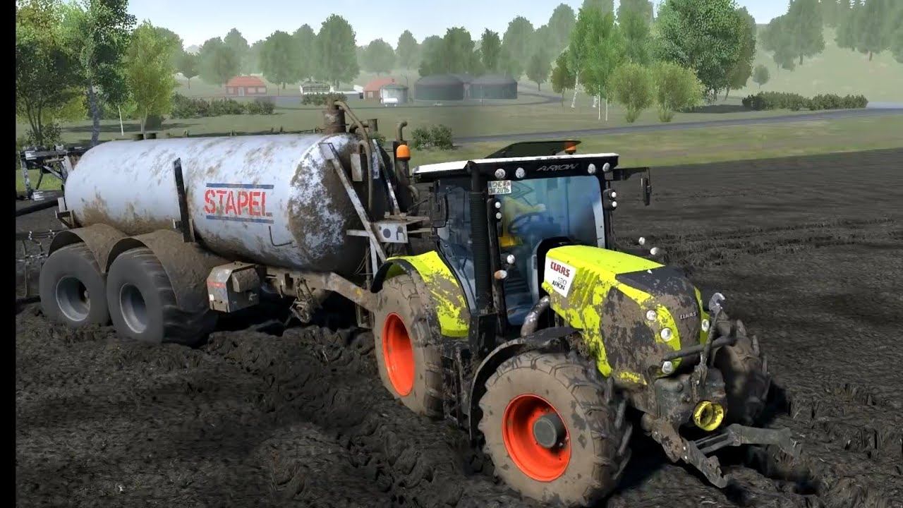 Забуксовал на поле.Трактор CLAAS #fs22 #fs19 смотреть онлайн