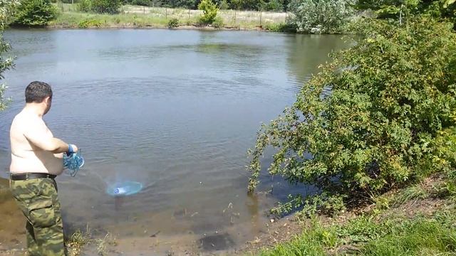 Кастинговая сеть с большим кольцом (фрисби)