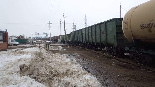 3ТЭ10М-1130 с грузовым поездом, перегон Позимь-Ижевск смотреть онлайн