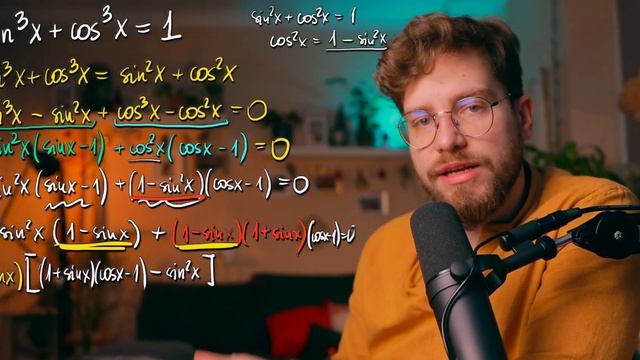 𝕋ℝ𝕌𝔻ℕ𝔼 ℤ𝔸𝔻𝔸ℕ𝕀𝔸 #5 Równanie trygonometryczne sin^3x+cos^3x=1 смотреть онлайн