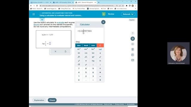 MTH131 Using a calculator to evaluate log expressions смотреть онлайн