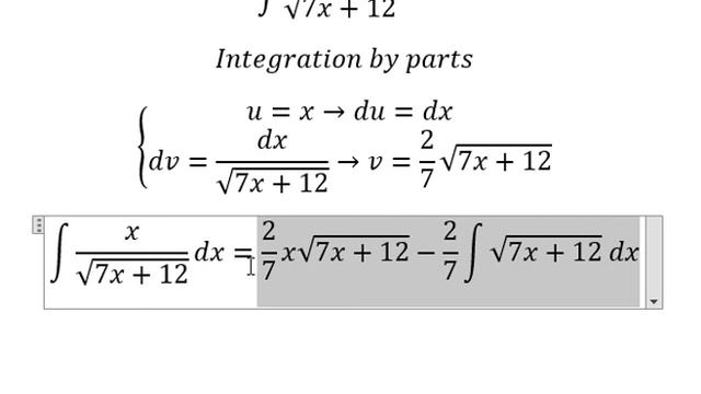 Calculus Help: Integral ∫ x/√(7x+12) dx - Integration by parts - Techniques - SOLVED!! смотреть онлайн