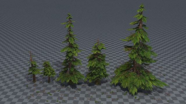 Low polly pine tree handpainted props смотреть онлайн