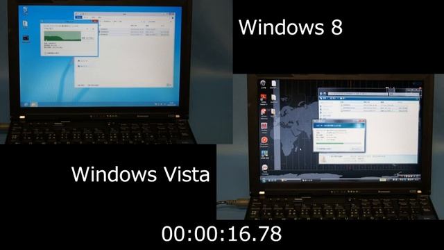 LAN経由のファイルコピー速度比較：Windows 8（左）とWindows Vista（右） смотреть онлайн