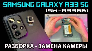✅Samsung Galaxy A33 5G (SM-A336B) - РАЗБОРКА / ЗАМЕНА ОСНОВНОЙ КАМЕРЫ И СТЕКЛА КМЕРЫ📲