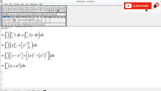 Double Integral: (1 + 2y) dy dx , y = x^2 to x , x = 0 to 1 смотреть онлайн