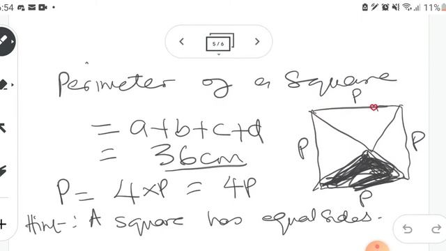 FINDING PERIMETER AND AREA OF A SQUARE #maths #education #success #learning #primaryschool #eleven смотреть онлайн