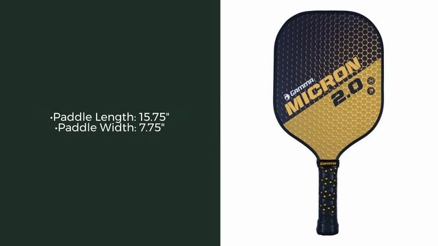 GAMMA Micron 2 0 Middleweight Composite Pickleball Paddle смотреть онлайн