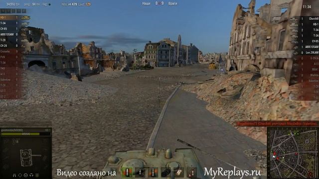 WOT: Руинберг - КВ-1 - 7 фрагов - Дозорный, З смотреть онлайн