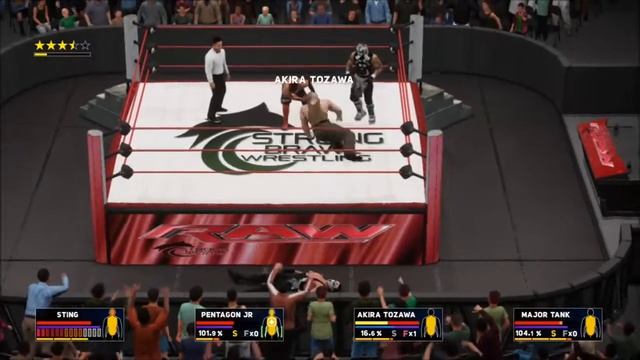 SBW Raw - Sting vs Akira Tozawa vs Pentagon Jr vs Major Tank смотреть онлайн